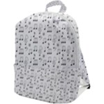 Music Notes Background Wallpaper Zip Up Backpack