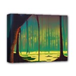 Nature Swamp Water Sunset Spooky Night Reflections Bayou Lake Deluxe Canvas 14  x 11  (Stretched)