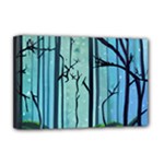 Nature Outdoors Night Trees Scene Forest Woods Light Moonlight Wilderness Stars Deluxe Canvas 18  x 12  (Stretched)
