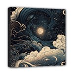 Starry Sky Moon Space Cosmic Galaxy Nature Art Clouds Art Nouveau Abstract Mini Canvas 8  x 8  (Stretched)