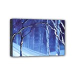 Landscape Outdoors Greeting Card Snow Forest Woods Nature Ai Generated Path Trail Santa s Village Vi Mini Canvas 6  x 4  (Stretched)
