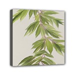 Watercolor Leaves Branch Nature Plant Growing Still Life Botanical Study Mini Canvas 6  x 6  (Stretched)