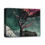 Night Sky Nature Tree Night Landscape Forest Galaxy Fantasy Dark Sky Planet Deluxe Canvas 14  x 11  (Stretched)