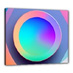 Circle Colorful Rainbow Spectrum Button Gradient Canvas 24  x 20  (Stretched)