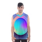 Circle Colorful Rainbow Spectrum Button Gradient Men s Basketball Tank Top