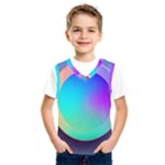 Circle Colorful Rainbow Spectrum Button Gradient Kids  Basketball Tank Top