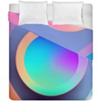 Circle Colorful Rainbow Spectrum Button Gradient Duvet Cover Double Side (California King Size)