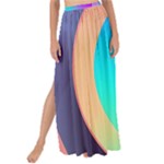 Circle Colorful Rainbow Spectrum Button Gradient Maxi Chiffon Tie-Up Sarong