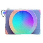 Circle Colorful Rainbow Spectrum Button Gradient Canvas Cosmetic Bag (XL)