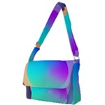 Circle Colorful Rainbow Spectrum Button Gradient Full Print Messenger Bag (S)