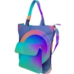 Circle Colorful Rainbow Spectrum Button Gradient Shoulder Tote Bag