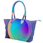 Circle Colorful Rainbow Spectrum Button Gradient Canvas Shoulder Bag