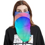 Circle Colorful Rainbow Spectrum Button Gradient Face Covering Bandana (Triangle)