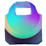 Circle Colorful Rainbow Spectrum Button Gradient Premium Foldable Grocery Recycle Bag