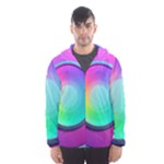 Circle Colorful Rainbow Spectrum Button Gradient Psychedelic Art Men s Hooded Windbreaker
