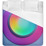 Circle Colorful Rainbow Spectrum Button Gradient Psychedelic Art Duvet Cover (King Size)