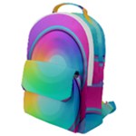 Circle Colorful Rainbow Spectrum Button Gradient Psychedelic Art Flap Pocket Backpack (Small)