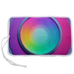 Circle Colorful Rainbow Spectrum Button Gradient Psychedelic Art Pen Storage Case (S)