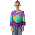 Circle Colorful Rainbow Spectrum Button Gradient Psychedelic Art Kids  Sailor Shirt