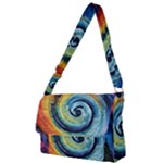 Cosmic Rainbow Quilt Artistic Swirl Spiral Forest Silhouette Fantasy Full Print Messenger Bag (S)