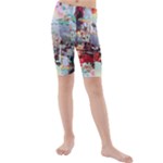 Digital Computer Technology Office Information Modern Media Web Connection Art Creatively Colorful C Kids  Mid Length Swim Shorts