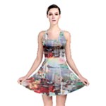 Digital Computer Technology Office Information Modern Media Web Connection Art Creatively Colorful C Reversible Skater Dress