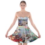 Digital Computer Technology Office Information Modern Media Web Connection Art Creatively Colorful C Strapless Bra Top Dress