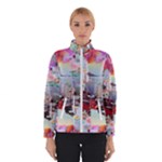 Digital Computer Technology Office Information Modern Media Web Connection Art Creatively Colorful C Women s Bomber Jacket