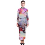 Digital Computer Technology Office Information Modern Media Web Connection Art Creatively Colorful C Turtleneck Maxi Dress