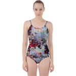 Digital Computer Technology Office Information Modern Media Web Connection Art Creatively Colorful C Cut Out Top Tankini Set