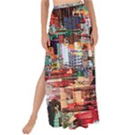 Digital Computer Technology Office Information Modern Media Web Connection Art Creatively Colorful C Maxi Chiffon Tie-Up Sarong