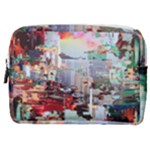 Digital Computer Technology Office Information Modern Media Web Connection Art Creatively Colorful C Make Up Pouch (Medium)