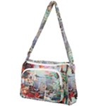 Digital Computer Technology Office Information Modern Media Web Connection Art Creatively Colorful C Front Pocket Crossbody Bag