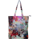 Digital Computer Technology Office Information Modern Media Web Connection Art Creatively Colorful C Double Zip Up Tote Bag