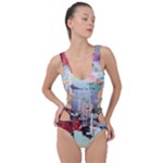 Digital Computer Technology Office Information Modern Media Web Connection Art Creatively Colorful C Side Cut Out Swimsuit
