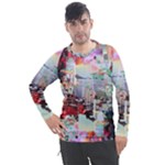 Digital Computer Technology Office Information Modern Media Web Connection Art Creatively Colorful C Men s Pique Long Sleeve T-Shirt