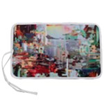 Digital Computer Technology Office Information Modern Media Web Connection Art Creatively Colorful C Pen Storage Case (L)