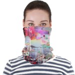 Digital Computer Technology Office Information Modern Media Web Connection Art Creatively Colorful C Face Seamless Bandana (Adult)