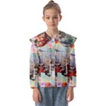 Digital Computer Technology Office Information Modern Media Web Connection Art Creatively Colorful C Kids  Peter Pan Collar Blouse