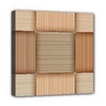 Wooden Wickerwork Texture Square Pattern Mini Canvas 8  x 8  (Stretched)