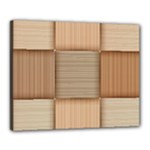 Wooden Wickerwork Texture Square Pattern Canvas 20  x 16  (Stretched)