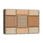 Wooden Wickerwork Texture Square Pattern Deluxe Canvas 18  x 12  (Stretched)