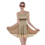 Wooden Wickerwork Texture Square Pattern Skater Dress