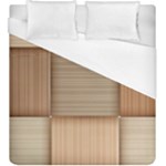 Wooden Wickerwork Texture Square Pattern Duvet Cover (King Size)