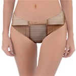 Wooden Wickerwork Texture Square Pattern Reversible Classic Bikini Bottoms