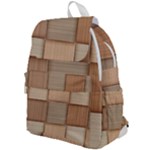Wooden Wickerwork Texture Square Pattern Top Flap Backpack