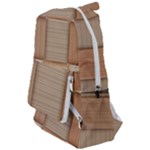 Wooden Wickerwork Texture Square Pattern Travelers  Backpack