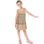 Wooden Wickerwork Texture Square Pattern Kids  Sleeveless Dress