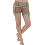 Wooden Wickerwork Texture Square Pattern Lightweight Velour Yoga Shorts
