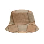 Wooden Wickerwork Texture Square Pattern Inside Out Bucket Hat